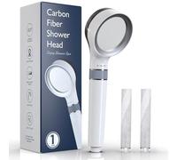 Ulinek Alcachofa Ducha Alta Presión con Filtro, Cabezal Ducha Antical | Alcachofa Ducha de Filtro Fibra de Carbono para Ablandar y Ahorrar el Agua, Parfecto para Baño Spa Suave para Cabello/Piel
