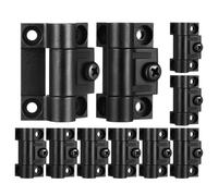 ULTECHNOVO 10 Piezas Bisagras Ajustables de Plástico Negro para Puertas de Armario y Closet, Instalación Fácil, Uso Versátil en Proyectos y Muebles, Paquete