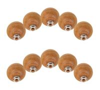 ULTECHNOVO 10 Piezas Mango de Madera Ergonómico para Herramienta de Fresado con Collar de Metal, Cómodo y Resistente para Proyectos DIY y Trabajos de Carpintería