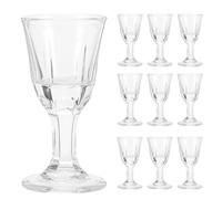 ULTECHNOVO 10 Piezas Vasos de Vidrio 1 cl (10 ml), Mini Piezas Pequeñas para Tequila y Licores, Alta Claridad para Fiestas y Degustación, Diseño Transparente de Uso en Bar