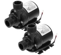 ULTECHNOVO 2 de agua sumergibles sin escobillas DC 12 V, ultrasilenciosa, 800 L/H 5 m, para estanque de peces, acuarios, fuentes, boquillas, de circulación de agua solar