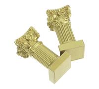 ULTECHNOVO 2 Piezas Candelabro de Pilares Romano Dorado de Resina Resistente al Calor, Decoración Nórdica para Mesa y Ambiente Festivo Elegante
