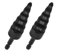 ULTECHNOVO 2 Piezas Expansor de Tubos, Broca para Hvac de Acero, 1/4 3/8 1/2 5/8 3/4, Estructura de Torre, Negro, para Técnicos y Bricolaje en Obras y Reformas