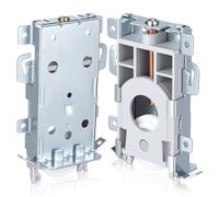 ULTECHNOVO 2 Piezas Rodillo de Acero para de Armario de Puerta Deslizante Rueda Inoxidable Plata Soporte Resistente Reducción de Oscilación y para Dormitorio y Sala