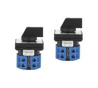 ULTECHNOVO 2piezas Interruptor De Cambio De Energía Rotativo De Posiciones Selector De Fuente Doble Azul