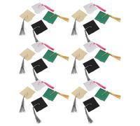 ULTECHNOVO 30 Unidades Tapones para Botellas de Vino con Mini Lindo Gorro de Graduación y Borlas, Decoración Reutilizable de Papel y Algodón para Fiesta de Graduación en Casa