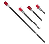 ULTECHNOVO 4 Piezas Extensión de Broca Flexible Extensión de Broca Aleación Roja Tipo para Taladro y Destornillador de Impacto Bricolaje y Uso Profesional
