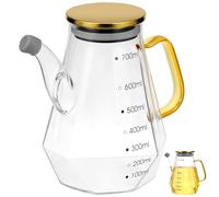 ULTECHNOVO Aceitera Dispensadora de Aceite y Vinagre de Vidrio 700 Ml Diseño de Boquilla Especial, Botella para Salsa de Soja, Cocina Doméstica, Recipiente para Condimentos y Aderezos