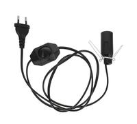 ULTECHNOVO Cable con Interruptor para Lámpara de Sal E12 Portalámparas con Cable y Pinza de Fijación Negro Abs Pvc Cobre E Hierro para Lámpara E12 Hogares y Zonas de Meditación