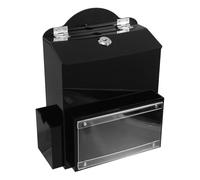 ULTECHNOVO Caja de Donación Diseño Vintage de Acrílico Negro con Ranura y Cerradura , Multiuso y Almacenamiento Versátil para Recaudación de Fondos para Beneficencia y Oficina