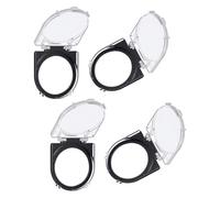 ULTECHNOVO Cubierta de Botón Pulsador de Plástico Transparente, 4 Piezas para Interruptores de Seguridad en Entornos Residenciales y Públicos