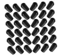 ULTECHNOVO Cubiertas Puntas de Goma Duraderas para Ganchos y Tornillos de Pvc 50 Negras para Protección de Ropa y Estantes Ideales para Ganchos de Alambre