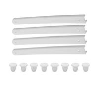 ULTECHNOVO Guías Deslizantes Juego de 2 Sets para Cajones de Plástico Blanco Estables y Ecológicas, Ideales para Bricolaje y Armarios