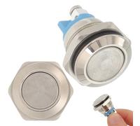 ULTECHNOVO Kit de 2 Botones Pulsadores Repuesto Práctico de Cobre Niquelado para Timbre de Puerta Cable Compatible Mayoría de Timbres para Hogar