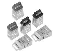 ULTECHNOVO Mini Rallador Compacto y Portátil de Caja de Acero Inoxidable 6 Piezas con Diseño de 4 Caras para Rallar Jengibre y Verduras en Cocina o Viaje