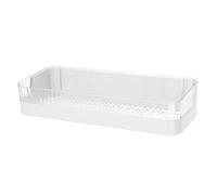 ULTECHNOVO Repisa Baño sin Taladro White de Plástico, Estante Flotante para Almacenamiento de Ducha y Lavabo, Solución Práctica y Fuerte para Superficies Lisas como Azulejos y Espejos