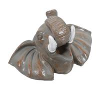 ULTECHNOVO Rociador Flujo de Elefante de Cabeza Fuente de Agua Forma de Material Resina Ajustable y Diseño Decorativo de Pared para Jardín Exterior