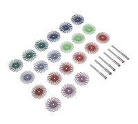 ULTECHNOVO Rueda de Pulido Radial de 1 Pulgada con Vástago de 3mm para Herramientas Rotativas, Cerdas Abrasivas de Precisión para Lijado y Acabado en Metal y Joyería