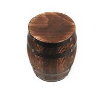 ULTECHNOVO Taburete de Barril de Madera Vintage de Roble para Jardín y Patio Exterior, Diseño Clásico Portátil y Versátil Estilo Rústico y Forma de Barril