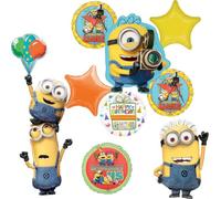 Ultimate Minions - Suministros para fiesta de cumpleaños, 9 piezas de decoración de ramo de globos