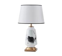 ULTRAWAVE Lámpara De Mesa Lámpara De Mesa De Cerámica Con Caligrafía For Sala De Té Y Estudio, Lámpara De Mesita De Noche For Dormitorio Zen Chino Lámparas De Mesa Para Dormitorio