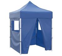 ULUYYUC Carpa plegable para fiestas, 2 x 2 m, con bolsa, color azul | Tienda de campaña plegable de tela Oxford 600D de altura ajustable para jardín, patio y mercados al aire libre
