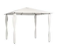 ULUYYUC Cenador con cubiertas de postes, 3 x 3 x 2,6 m, color crema de | Ideal para jardín y terraza: construcción de acero resistente con techo de tela que ofrece protección solar en fiestas y