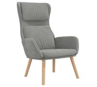 ULUYYUC Sillón de relax de terciopelo gris claro tapizado para salón | Sillón acolchado con patas de madera maciza y reposabrazos cómodos. Ideal para dormitorios y rincones de lectura.
