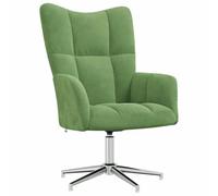 ULUYYUC Sillón de relax de terciopelo verde claro giratorio salón | Elegante silla tapizada con rotación de 360° y suave terciopelo para dormitorio, oficina o rincón de lectura.