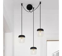 UMAGE Acorn lámpara colgante 3 luces negro/latón