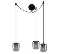 UMAGE Acorn lámpara colgante 3 luz gris humo acero