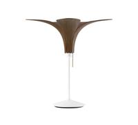 UMAGE Jazz lámpara de mesa roble oscuro, base blanca