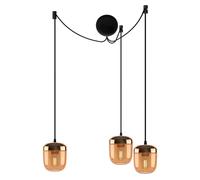 UMAGE Lámpara colgante Bellota 3 luces latón ámbar