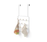 Umbra Estique colgador de puerta multifuncional con 14 ganchos, sin perforar sobre la puerta, organizador múltiple, colgador de pared, blanco