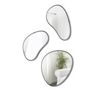 Umbra Hubba Pebble Juego de 3 Espejos Decorativos, Titanio metálico