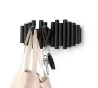 Umbra Picket Percha de Pared con 5 ganchos extraíbles, Negro