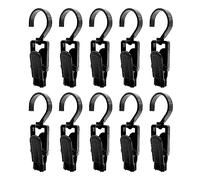 UMCHU 10 Piezas Clips de Plástico Rotación de 360 Grados,Ganchos con Pinza,Grandes Pinzas Toalla Playa con Gancho,para Pantalones Calzado Sombreros Botas