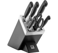 Un juego de cuchillos autoafilables. ZWILLING Four Star 35145-007-0 7 elementos Black
