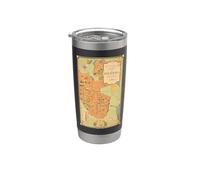 Un mapa pictórico de Rhodesia (sur y norte) Vaso térmico de acero inoxidable de doble pared