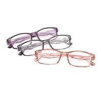 Un Pack de 3 Gafas de Lectura Mujer Hombre Gafas Bloqueo Luz Azul 3 piezas Anti Luz Azul con Protección UV400 Unisex Anteojos Para Lentes de Aumento Leer Ver Cerca Presbicia - Ligeras,Comodas Lectores