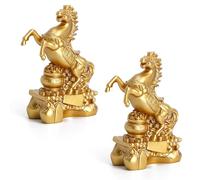 Un par de Estatuas de Feng Shui, Caballo Decoración Zen y Feng Shui, Figura Sabiduría, Esculturas de Oración, para Crear un Ambiente Relajante y Espiritual, Idea de Regalo de Amuleto Home Decoration