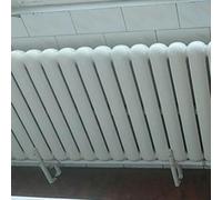 Un par de patas de radiador de hierro fundido resistentes, perfectas para cocina, sala de estar, radiadores de baño, color blanco (30 cm)