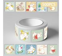 Un rollo de 500 pegatinas de dibujos animados adorables con para el verano, ideales para diarios, fundas de teléfono, decoraciones de tabletas y adornos de guitarra
