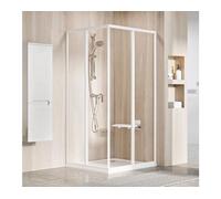 Una pared lateral para cabina de ducha RAVAK SRV2-100 195, color blanco y transparente, modelo 14VA01O2Z1