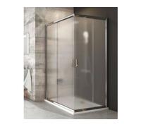 Una puerta de ducha de esquina RAVAK Blix BLRV2K de 110 cm, acabado Lesk+Grape, modelo 1XVD0C00ZG