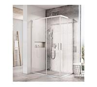 Una puerta de ducha RAVAK Blix Slim BLSRV2K-100, color aluminio brillante + cristal transparente (modelo X1XMA0C00Z1)
