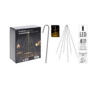 Unbekannt 71713 cortina exterior con 120 led para arboles, negro, 5 m
