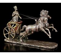Unbekannt Alt-ägyptische Figura Nofretete Im Carruaje Figura Decorativa, Bronceado&Coloreado, Serie: Studio Collection, B 28,5 CM
