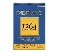 Fabriano Bloc de dibujo Schizzi 1264 con espiral A3 90 g/m² 120 hojas marfil sin ácidos