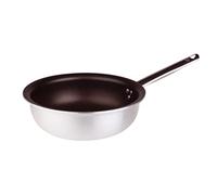 Unbekannt Sartén Antiadherente abocardada Alta Grosor de 5 milímetros para Stir Salto Pasta y arroz con Mango de Acero, diámetro 200 mm cod.ALSA2111BMS20